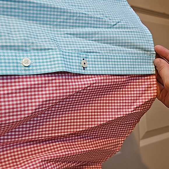 Izod multi color gingham long sleeve button up shirt size small - Picture 4 of 9